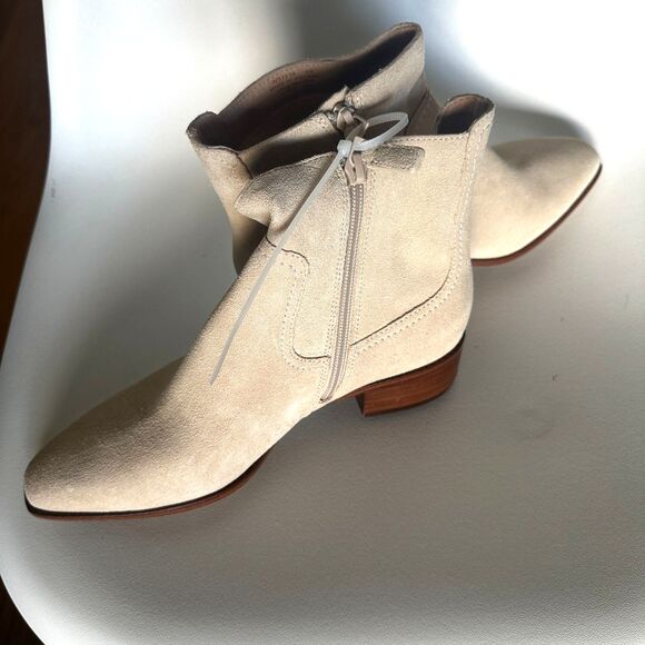 Cole Haan Beige Leather Ankle Booties - Picture 2 of 3